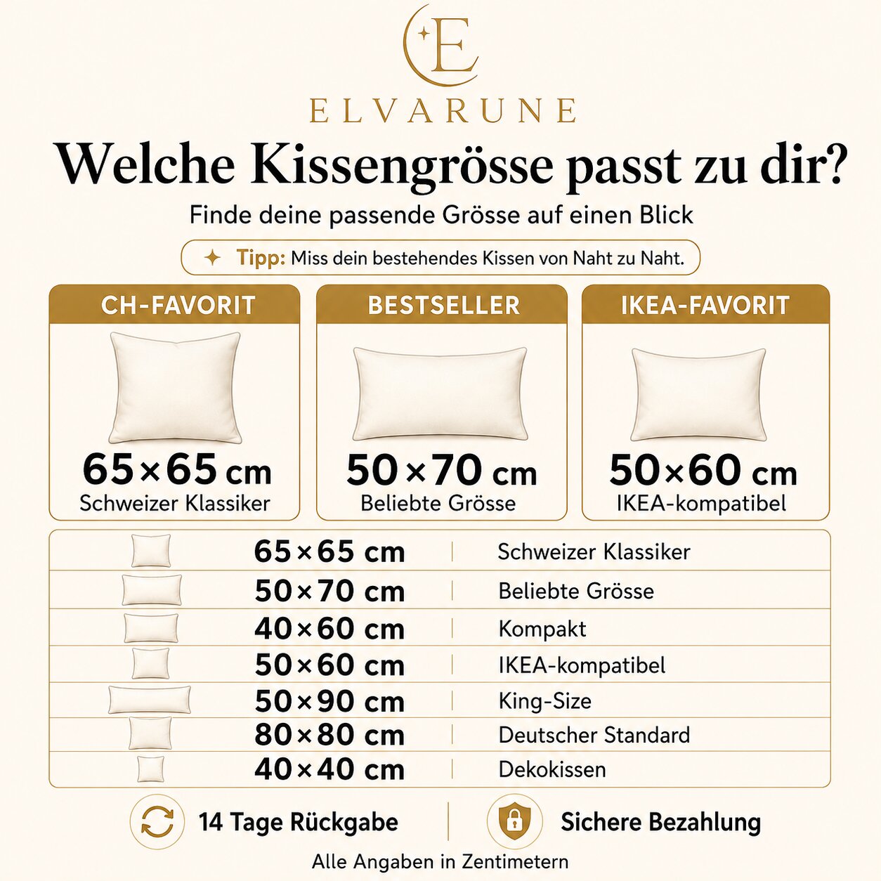 Elvarune™ Seidenkissenbezug