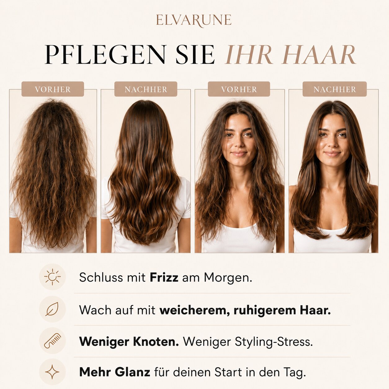 Elvarune™ Seidenkissenbezug