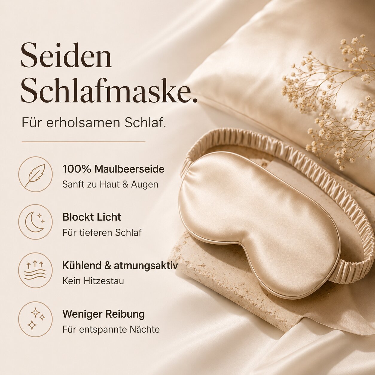 Elvarune™ Seiden-Schlafmaske